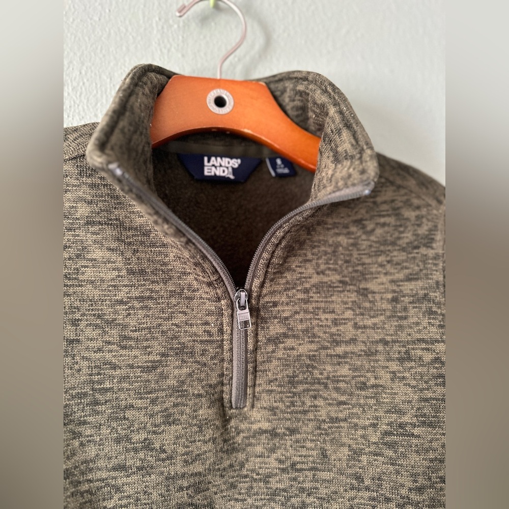 LANDS END 1/4 Zip Pullover Sweater in Forest agree ñWomens S - Picture 3 of 6